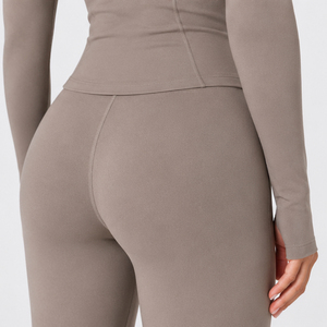 Conjunto Deportivo de Alta Calidad para Mujer, Color Sólido, Poliéster/Nailon, para Correr, Ligero, Transpirable, para Gimnasio y Fitness - Product Image 5