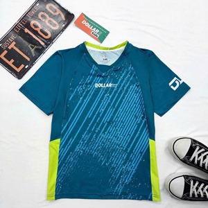 Simple blanc 4Way Stretch 180 grammes tissu poids o-cou Pickleball Badminton court T-Shirt Anti-UV respirant séchage rapide hommes - Product Image 2