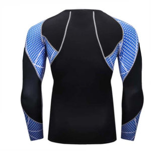 Camiseta de Compresión con Protección Solar Sublimada de Diseño Personalizado para Hombre, Camiseta de Manga Larga con Protección Solar Personalizada para Hombre - Product Image 4