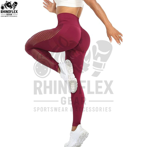 ชุดโยคะออกกำลังกายสำหรับผู้หญิง สั่งทำโลโก้ได้ กางเกงเลกกิ้งกีฬา กางเกงรัดรูปไร้ตะเข็บ - Product Image 3