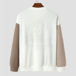 Sudadera de Hombre con Bloques de Color, Cuello Redondo, Tejida, con Capucha, Logotipo Personalizado en la Parte Delantera, Poliéster/Algodón, Servicio OEM, Ropa Casual de Invierno - Product Image 3