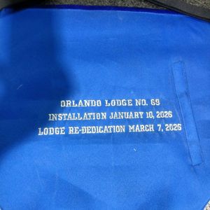 <b>Masonic</b> Grand Lodge Master Mason Apron With Blue backing Hand Made Apron With Silver Bullion OEM Design Mason Apron - Product Image 4