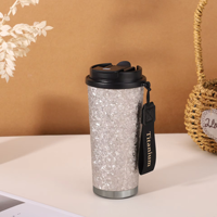 Bouteille d'eau en titane pur de qualité supérieure 500 ml, tasse à café isotherme double paroi, mug en titane portable anti-fuite pour le bureau et les affaires