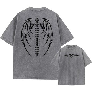 Camiseta Personalizable de 230 g/m², 100 % Algodón |   Ropa Urbana Vintage de Hombros Caídos y Corte Holgado |   Efecto desgastado por el sol, lavado ácido, ecológico, unisex - Product Image 1