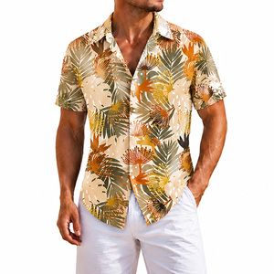 Chemise hawaïenne à fleurs tropicales pour homme, personnalisée par sublimation, manches courtes, décontractée, été, plage, imprimée, boutonnée, pour les vacances - Product Image 6