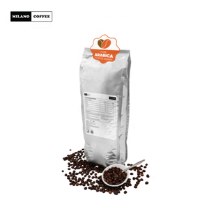 Café Milano Pur Robusta en Grains 1kg Torréfaction Légère Full City + Vietnam OEM Sachet 5% Humidité Durée de Conservation 1 An Broyé - Product Image 3