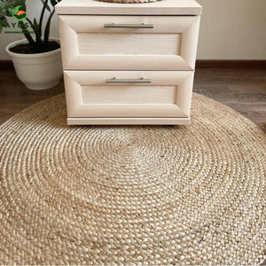 Tapis de salon écologiques en jute 100% pour couloir et salon - Product Image 3
