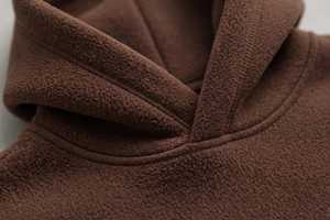 Ensemble de survêtement marron à capuche pour homme – Sweat à capuche uni à manches longues et pantalon de survêtement coupe droite décontractée - Product Image 4