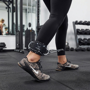 Wolson Industry Portable Heavy Duty Gym Ankle Strap Soft Polyester <b>Padding</b> 15 lb Load Capacity Cable Machine Leg Curl <b>Hip</b> - Product Image 4