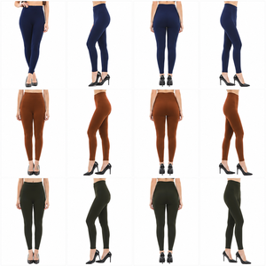 Leggings thermiques doublés polaire pour femme, collants mi-mollet, épaisseur standard, chauds pour l'hiver, sans couture, décontractés, respirants, en Spandex - Product Image 5