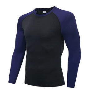 High Quality <b>Compression</b> <b>Shirt</b> Quick Dry Training Wear Breathable Long Sleeve Top High Elasticity <b>Mens</b> Fitness <b>Shirt</b> - Product Image 3