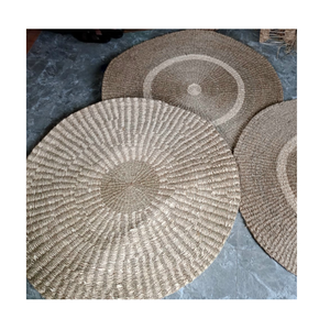 Tapis de sol en jonc de mer tressé naturel du Vietnam, fait main, pour chambre, salon, cuisine, usage décoratif - Product Image 1