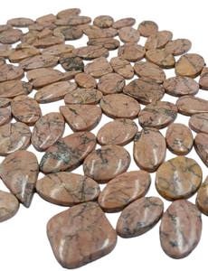 Lote al por mayor de cabujones de jaspe marrón natural de madera quemada, corte ovalado, jaspe de imagen, piedra pulida suelta de Rajastán para joyería - Product Image 3