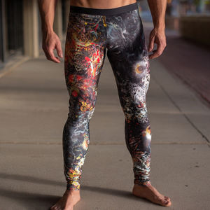 Leggings de compression par sublimation 2026 pour hommes, pantalon imprimé à taille élastique, streetwear d'été pour hommes, leggings par sublimation pour hommes - Product Image 6