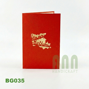 ANN HANDICRAFT BG035 Custom 3D Pop-up Traditional Greeting Card-Hanoi Origin <b>Matte</b> <b>Varnishing</b> Party Anniversary Birthday New - Product Image 3