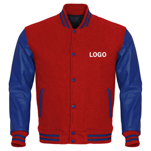 Chaqueta Varsity Negra para Hombre con Mangas de Cuero PU Azul, Cuello Camisero, Corte Regular, Estilo Preppy, Ropa de Otoño - Product Image 3