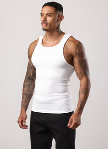 Débardeur de sport pour homme, coupe musclée, en Spandex, design personnalisé, pour la gym et l'entraînement - Product Image 5