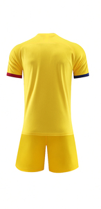 เสื้อฟุตบอลแขนสั้นคอกลมสำหรับผู้ใหญ่ แห้งเร็ว ผลิตจากโพลีเอสเตอร์ 100% ระบายอากาศได้ดี พร้อมรับสกรีนโลโก้ ชุดยูนิฟอร์มฟุตบอล - Product Image 3
