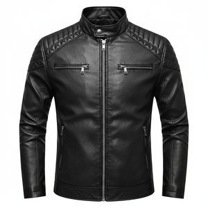 Veste en cuir pour homme, design tendance, vêtements décontractés, veste en cuir pour homme confortable et de fabrication professionnelle - Product Image 1