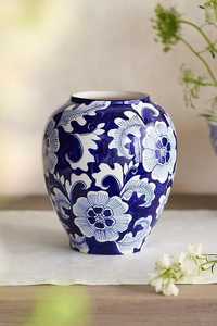 Handmade <b>Red</b> Floral Tabletop <b>Vase</b> Traditional Chinese Style Decorative Ceramic <b>Vase</b> for Home Interior - Product Image 6