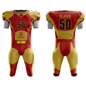 Conjunto de Uniforme de Fútbol Americano con Colores Personalizados del Equipo, Sublimado Completo, 100% Poliéster, Transpirable y de Secado Rápido para Adultos - Product Image 6