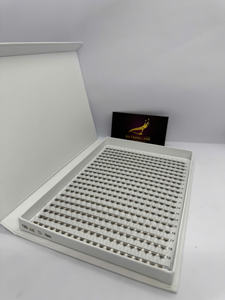 Más Vendido 2026 Bandejas de Pestañas Personalizadas XL XXL Mega Volumen, Pestañas Individuales en Abanico, Longitud Mixta, Negro Mate, Sintéticas de PBT Coreano - Product Image 5