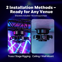 U`King 6 Bras 150W Projecteur à Tête Mobile Effet Laser Stroboscopique Lumière DMX Scène DJ Disco Fête Bars Spectacle Lumières LED à Faisceau