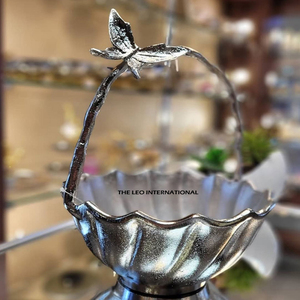 Tazón de Metal con Decoración de Mariposas, Suministro Directo de Fábrica Japonesa, para Decoración de Mesa y Cocina, Tazón Elegante para Frutas - Product Image 1