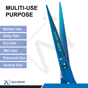 Tijeras de Peluquería Profesionales Accuram, Ecológicas, Reutilizables, de Acero Inoxidable, con Filo de Cuchilla, para Salón de Belleza, Corte y Estilismo de Cabello - Product Image 5