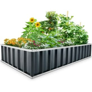 Bac à légumes en acier de grande taille pour jardin, idéal pour les légumes, les fleurs et les herbes d'extérieur, montage facile, kit de jardinière. - Product Image 2