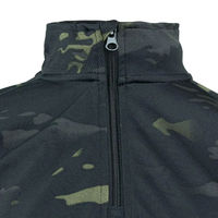 Couche de base de chasse pour homme en nylon de haute qualité, imperméable, respirante, légère, durable et écologique, à col zippé et manches longues