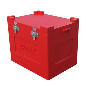 60L Red Plastic Cooler <b>Box</b> Thick Wall Insulated Ice Chest <b>Lockable</b> Lidded <b>Storage</b> <b>Box</b> for Food Transport - Product Image 3