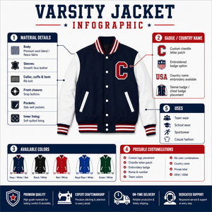 Cosh International OEM ODM Custom <b>Canvas</b> Winter Thin Stand Collar Varsity Jacket Manufacturer Embroidered Letterman Jacket - Product Image 6