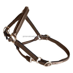 Haute qualité personnalisé fait à la main Durable Double réglable en cuir noir ou marron cheval licou au fabricant de gros - Product Image 5