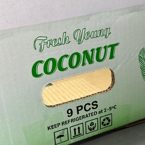 Custom Eco-Friendly Flexo Printed Corrugated Coconut Carton Box Recycled <b>Materials</b> Heavy Duty Fresh Fruit <b>Packaging</b> for - Product Image 4