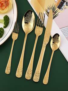 Colección de cubiertos de comedor de inspiración clásica inspirada en palacios, diseñada para ocasiones formales y para realzar la apariencia de la mesa ceremonial. - Product Image 4