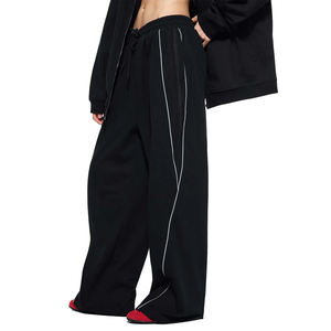 Pantalones Casuales de Mujer con Rayas Reflectantes, Pantalones Vintage de Tela Gruesa, Pantalones American Sorites Streetwear con Logotipo Personalizado, Pantalones Universitarios - Product Image 3