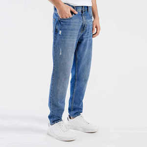 Jeans en denim respirant pour homme, coupe droite, qualité supérieure, couleur unie, séchage rapide, style décontracté, idéal pour l'hiver - Product Image 2