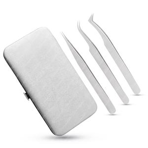 Pince à épiler Extension de cils 1 pièce de meilleure qualité, Design parfait, couleur blanche, emballage de poche - Product Image 6