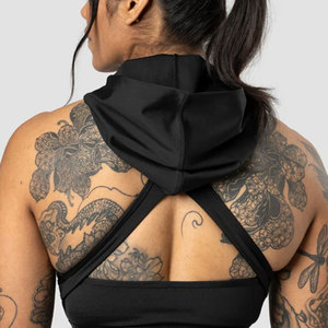 Nuevo Diseño de Sujetador Deportivo para Mujer con Capucha, Diseño Cruzado en la Parte Delantera, Escote Profundo, Transpirable, para Gimnasio, Fitness, Ejercicio, Aire Libre, Sin Costuras - Product Image 4