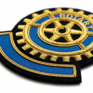 Badge brodé main en fil d'or avec couronne, motif crête des Royal Engineers, le plus vendu, pour blazer et casquette - Product Image 2