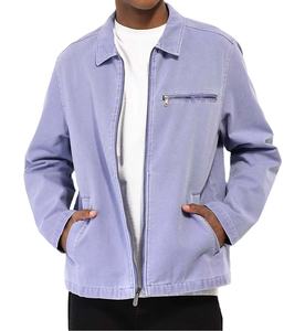 Chaqueta de trabajo orgánica personalizada, resistente, de algodón, con cuello vuelto, camuflaje, lona, con cremallera, para hombre - Product Image 2