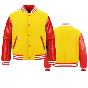Chaqueta Letterman de Alta Calidad Hecha a Medida, Cuello Camisero, Tela de la Mejor Calidad, Chaquetas Varsity de Lana y Cuero - Product Image 3