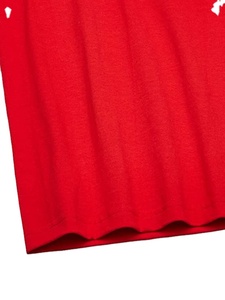 T-shirts de haute qualité T-shirts rouges unis personnalisés pour hommes Service OEM T-shirts en coton de couleur unie - Product Image 3