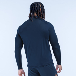 Camiseta de compresión para hombre con cuello alto y cremallera de un cuarto, transpirable, para correr al aire libre, ropa deportiva, camisetas de gimnasio para hombre al por mayor - Product Image 5
