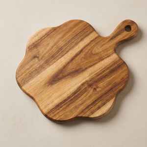 Planche à découper en bois d'acacia gravée en forme de fleur, fabriquée à la main, pour la cuisine, vente en gros, planche à découper pour fromage, best-seller - Product Image 1