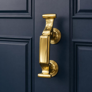 Poignée de porte moderne géométrique en laiton massif SHUBHAM, poignée de tirage vintage faite à la main pour porte d'entrée extérieure, usage domestique - Product Image 4