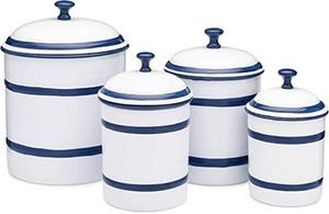 Lot de 3 boîtes métalliques classiques de style ferme pour comptoir de cuisine, idéales pour le stockage du sucre, du café et du thé - Product Image 4