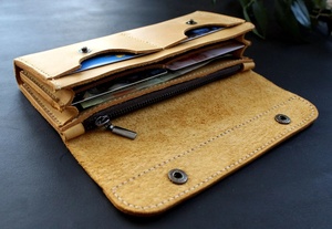 กระเป๋าสตางค์หนังแท้กระเป๋าสตางค์ผู้หญิงกระเป๋าสตางค์ยาวกระเป๋าสตางค์คลัทช์Organizerส่วนบุคคลเหรียญคลัทช์กระเป๋าสีเหลืองLSW-0077 - Product Image 3