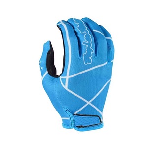 Gants de cyclisme à demi-doigts, bleu noir, motif croisé, respirants, en polyester et nylon, unisexes, pour la course, fermeture auto-agrippante - Product Image 6